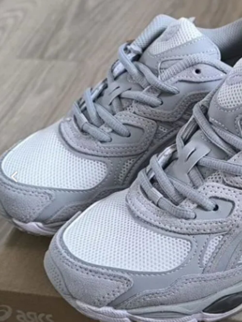 ASICS White Silver Running Sneakers